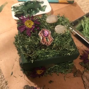 Handmade moss trinket box